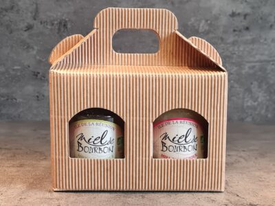 duo miel de fleurs tropicales et letchis de la réunion