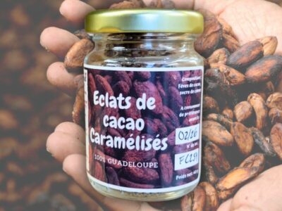 fève de cacao caramélisée de guadeloupe